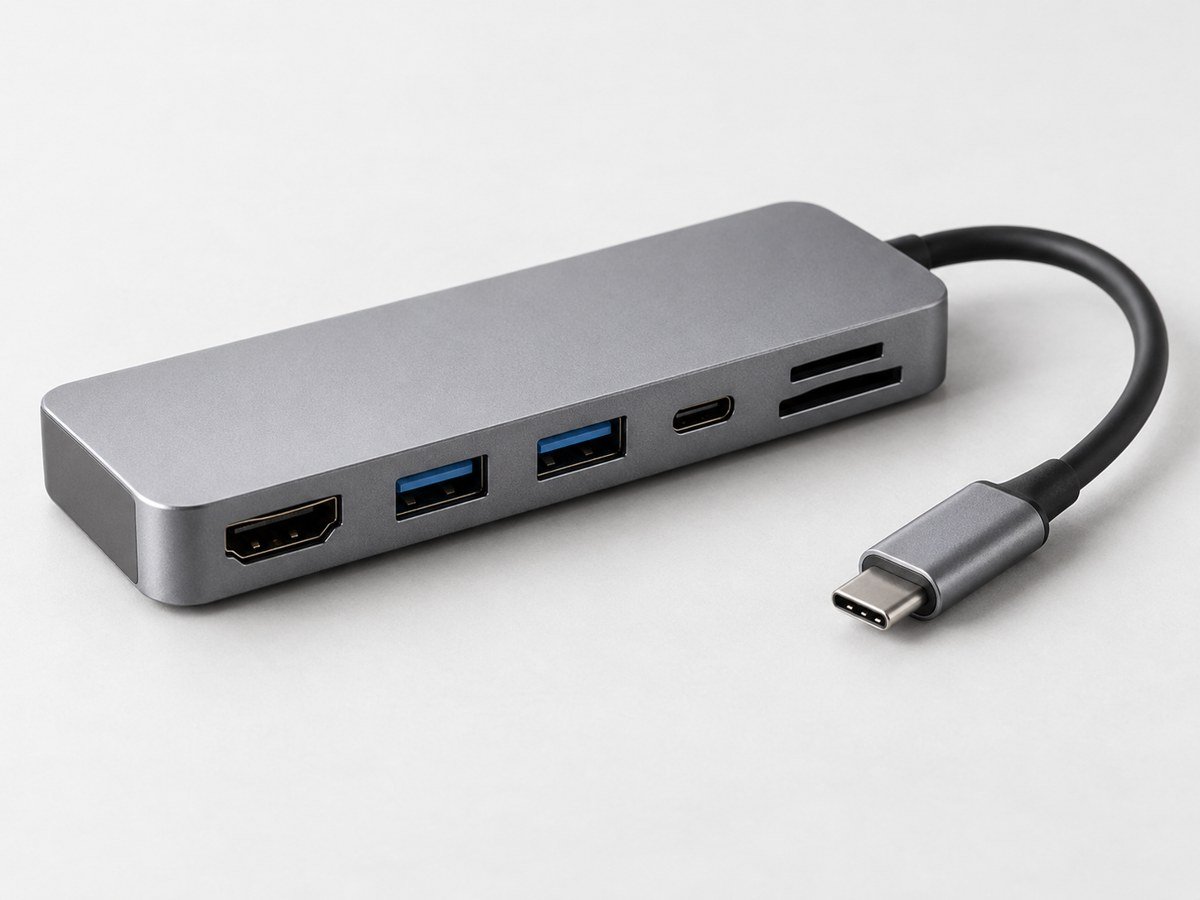 Imagen de ambientación de Revodok Hub USB-C 6 en 1